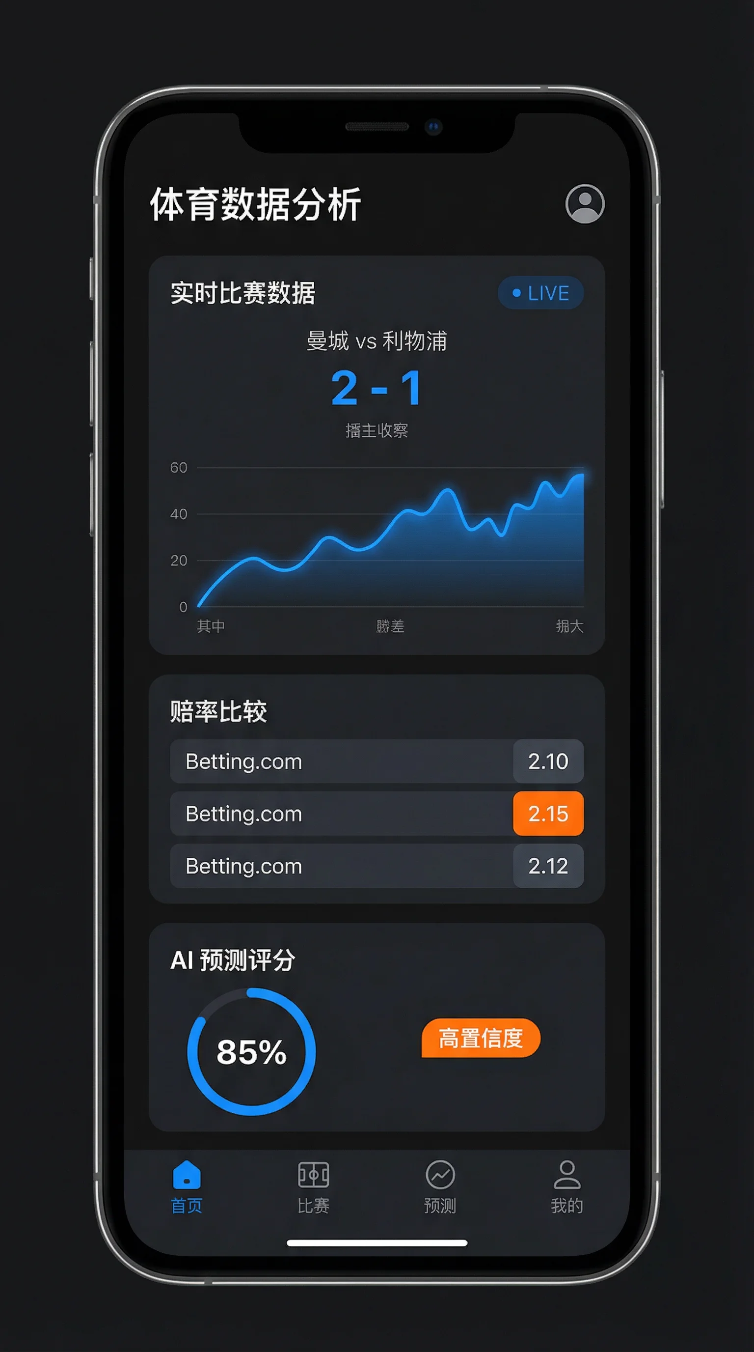竞彩网APP主界面截图 - 电竞开云 移动端数据分析